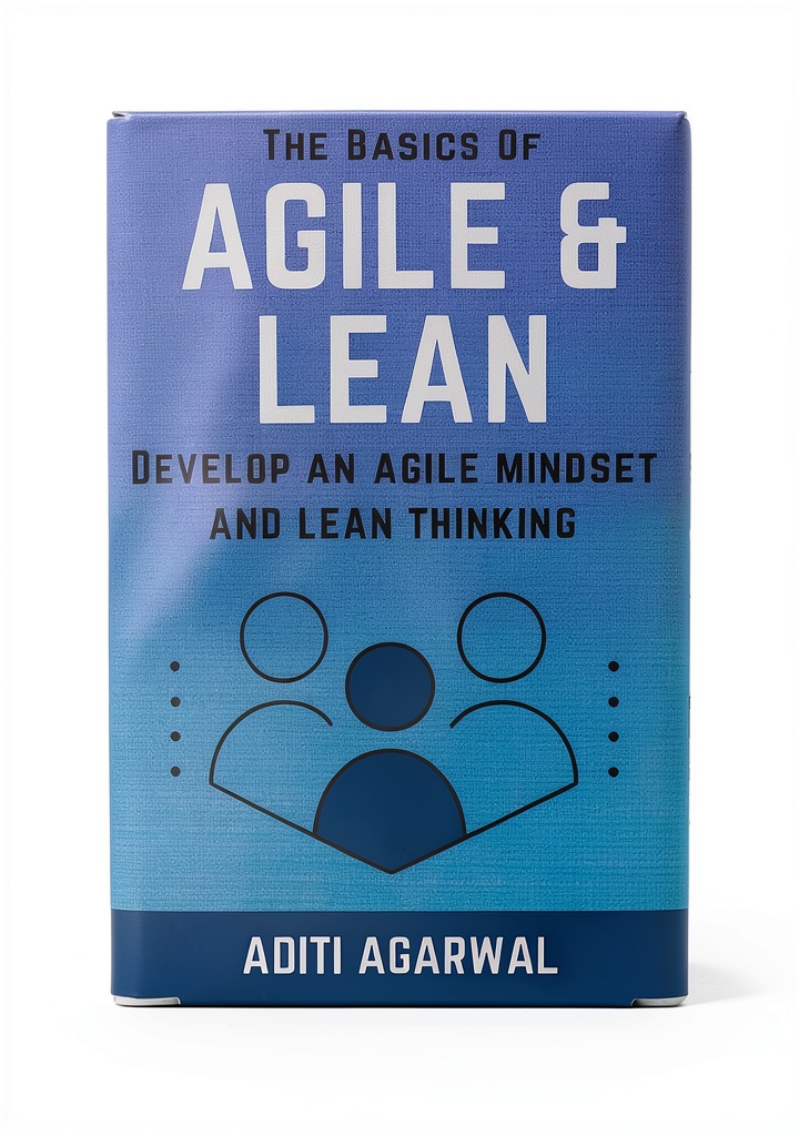 Installing Lean Agile Product Development Book Aditi Agarwal English on a wooden desk
