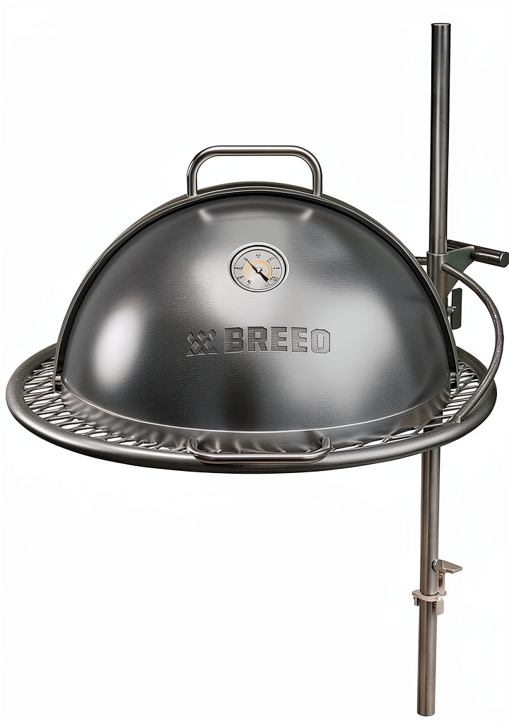 Installing Breeo Outpost Grill Stainless Steel Wood Fuel Outdoor in a backyard setting