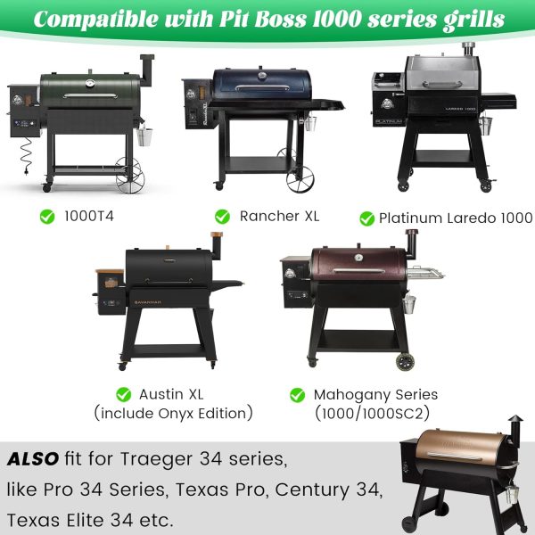 Unidanho Cast Iron Grill Grates Pit Boss Series Replacement-3