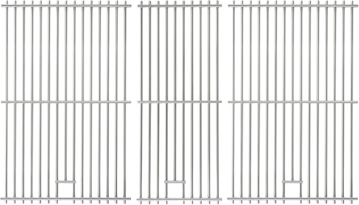 Unidanho stainless steel grill grates installed on a Pit Boss grill