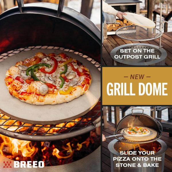 Breeo Outpost Grill Dome Stainless Steel Live Fire Oven-3