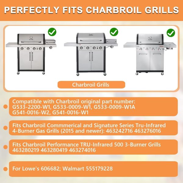 PETKAO Grill Grates Cast Iron Stainless Steel Replacement-1