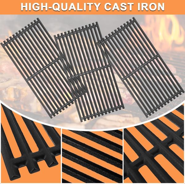 PETKAO Grill Grates Cast Iron Stainless Steel Replacement-6