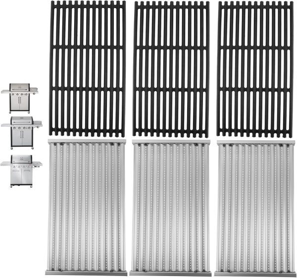 PETKAO Grill Grates Cast Iron Stainless Steel Replacement-0