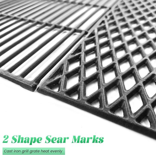 Unidanho Cast Iron Grill Grates Pit Boss Series Replacement-2