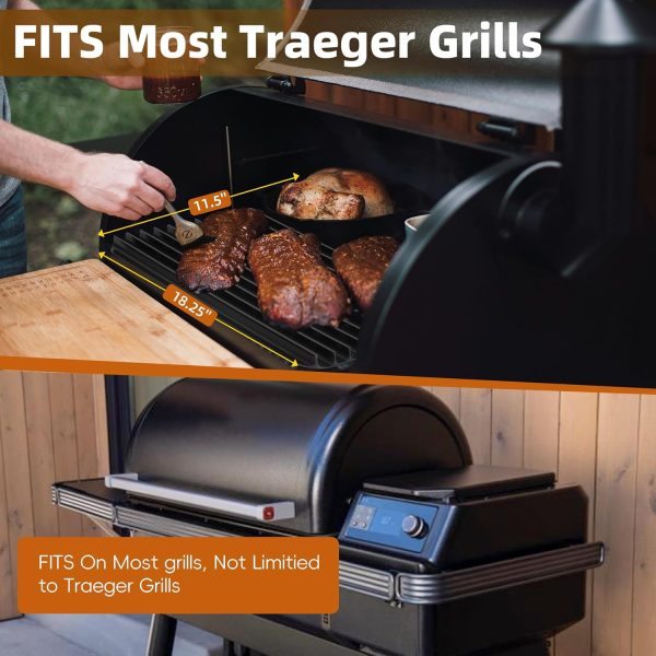 Lonsge Grill Sear Grate BAC772 Heavy Duty Cast Iron with Premium Marks-2