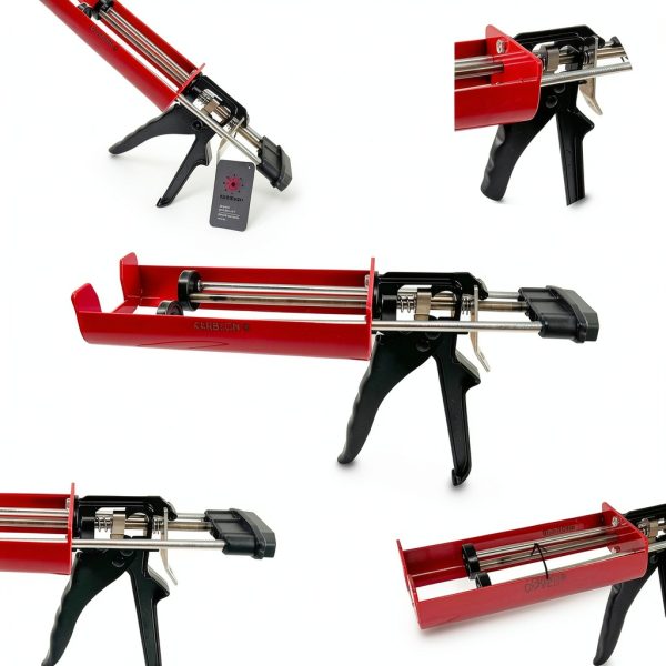 KBX100R Dual Cartridge Epoxy Gun by KARBXON 400ml Red High Thrust-2