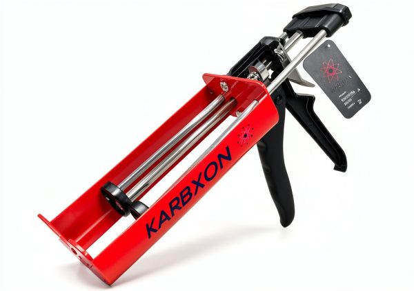 KBX100R Dual Cartridge Epoxy Gun by KARBXON 400ml Red High Thrust-0