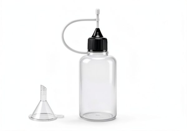 12 Pcs Precision Tip Applicator Bottles, 1 Ounce Translucent Glue Bottles, with 2 Mini Funnel for Paper Quilling DIY Craft, Multicolor Lids-1