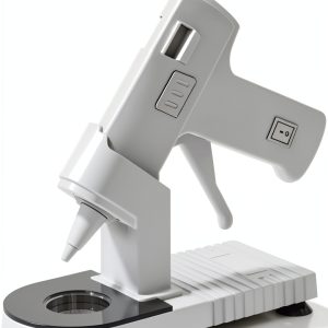 MONVICT Glue Gun Stand for Most Mini Glue Guns, Hot Glue Holder with Non-Stick Silicone Mat, Suction Cups, Helpful Tool for Make Your DIY, Crafts, Home School Project Well Bars Orderly (NOT Full Size)-0