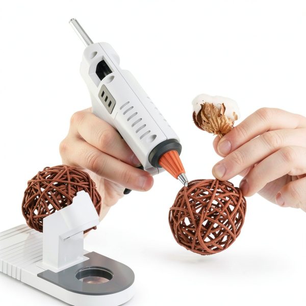 MONVICT Glue Gun Stand for Most Mini Glue Guns, Hot Glue Holder with Non-Stick Silicone Mat, Suction Cups, Helpful Tool for Make Your DIY, Crafts, Home School Project Well Bars Orderly (NOT Full Size)-6