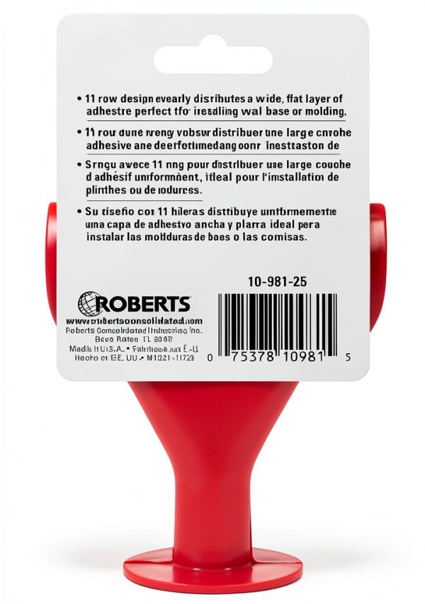 Roberts 3 Inch Adhesive Applicator Nozzle Red 11 oz Cartridge-7