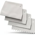 Adhesive Spreader FdcLixuvol 4‑Piece Notched Trowel White 0.5‑1 Inch-0