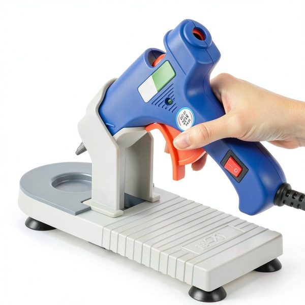 MONVICT Glue Gun Stand for Most Mini Glue Guns, Hot Glue Holder with Non-Stick Silicone Mat, Suction Cups, Helpful Tool for Make Your DIY, Crafts, Home School Project Well Bars Orderly (NOT Full Size)-4